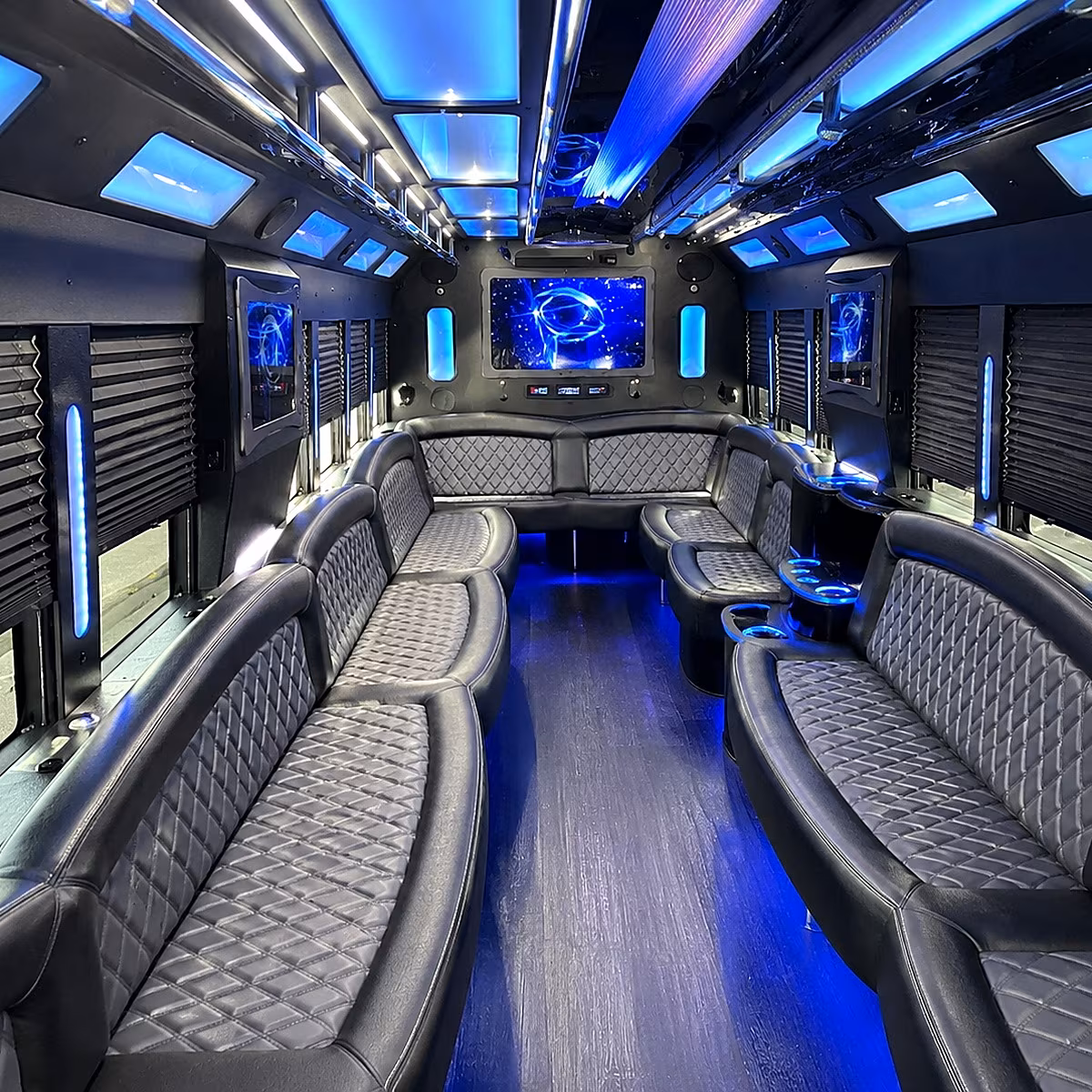 lake elsinore 50 passenger party bus interior