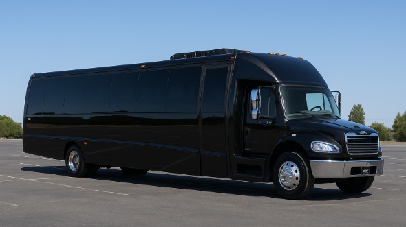 Exterior of Charter Bus Company Lake Elsinore's 28 Passenger Mini bus in Lake Elsinore
