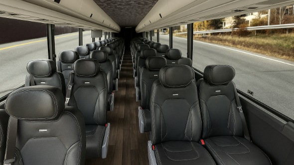 Interior of Charter Bus Company Lake Elsinore's 30 Passenger Minibus in Lake Elsinore