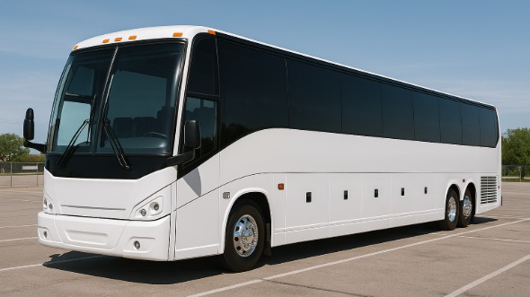Exterior of Charter Bus Company Lake Elsinore's 54 Passenger Charter Bus in Lake Elsinore