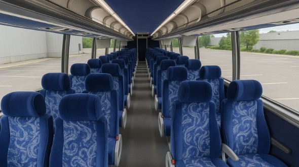 Interior of Charter Bus Company Lake Elsinore's 56 Passenger Charter Bus in Lake Elsinore