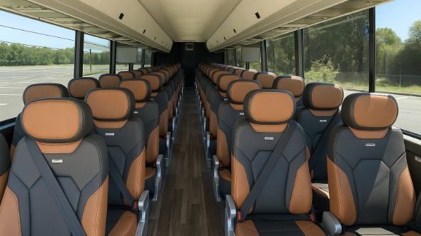 lake elsinore 55 passenger charter bus inside