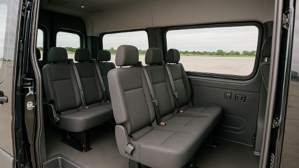 lake elsinore sprinter van with driver inside