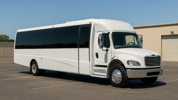 Exterior of Charter Bus Company Lake Elsinore's Party Bus in Lake Elsinore