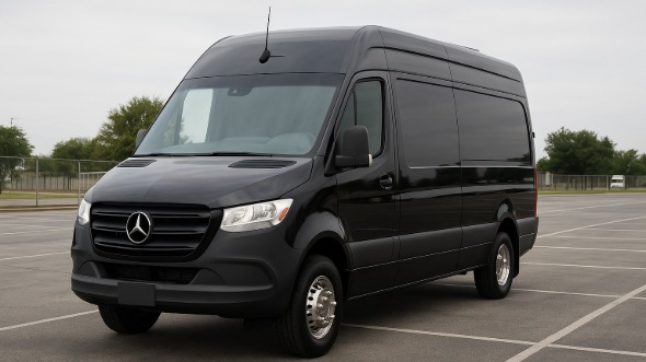 Exterior of Charter Bus Company Lake Elsinore's Sprinter Van Rental With Driver in Lake Elsinore